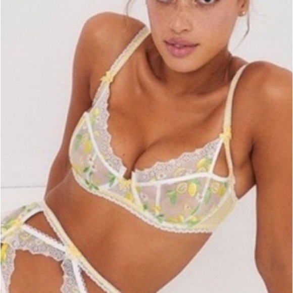 New! For Love & Lemons Lemon Daisy Underwire Bra 24565